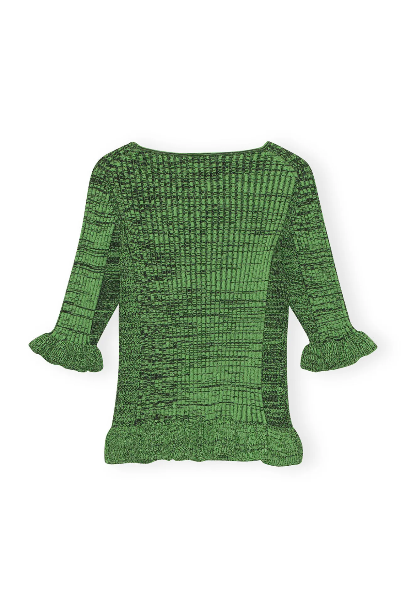 Best GANNI Grunes Volanttop Kelly Green
