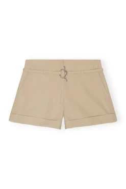 Flash Sale GANNI Gurtelshorts Aus Heavy Twill Pale Khaki