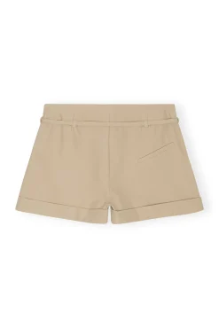 Flash Sale GANNI Gurtelshorts Aus Heavy Twill Pale Khaki