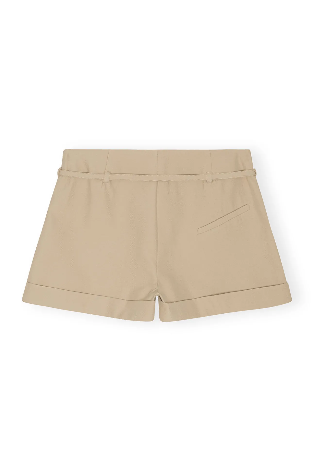 Flash Sale GANNI Gurtelshorts Aus Heavy Twill Pale Khaki