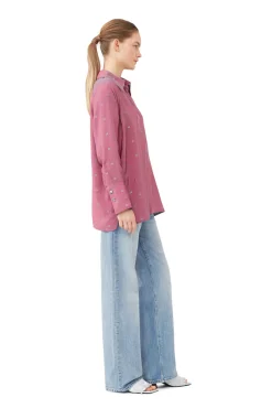 Best Sale GANNI Helles Jacquard-Raglan-Hemd Love Potion