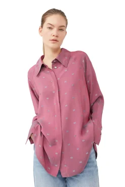 Best Sale GANNI Helles Jacquard-Raglan-Hemd Love Potion