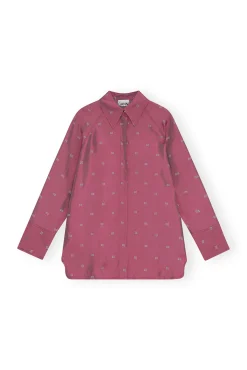 Best Sale GANNI Helles Jacquard-Raglan-Hemd Love Potion