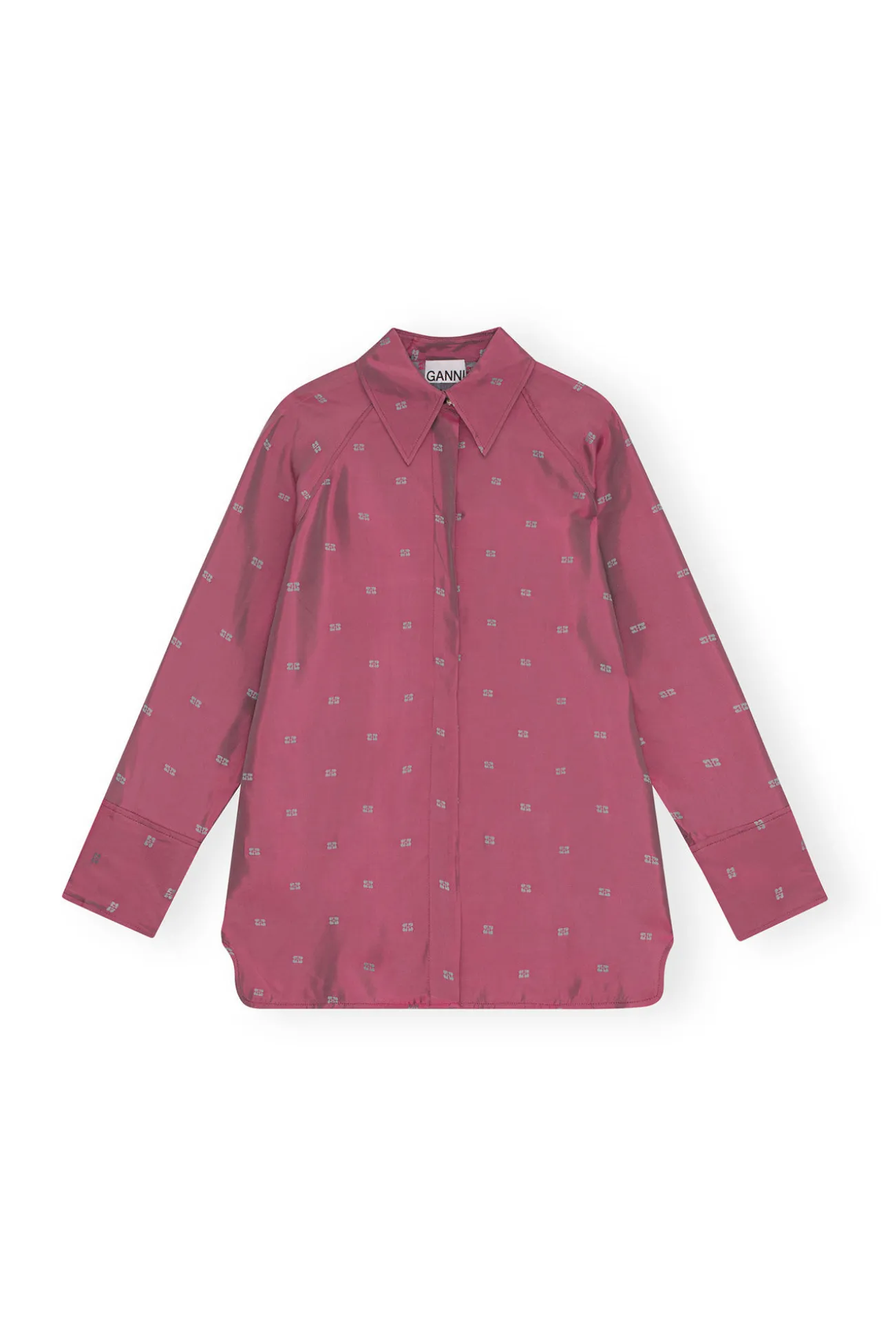 Best Sale GANNI Helles Jacquard-Raglan-Hemd Love Potion