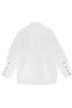 Best GANNI Hemd Mit Ballonarmeln Bright White