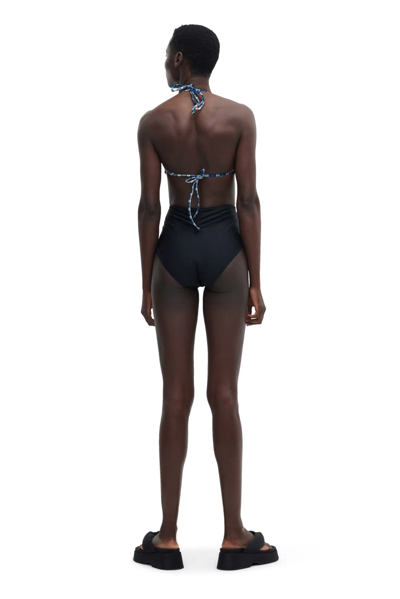 Sale GANNI High-Rise-Bikiniunterteil Black
