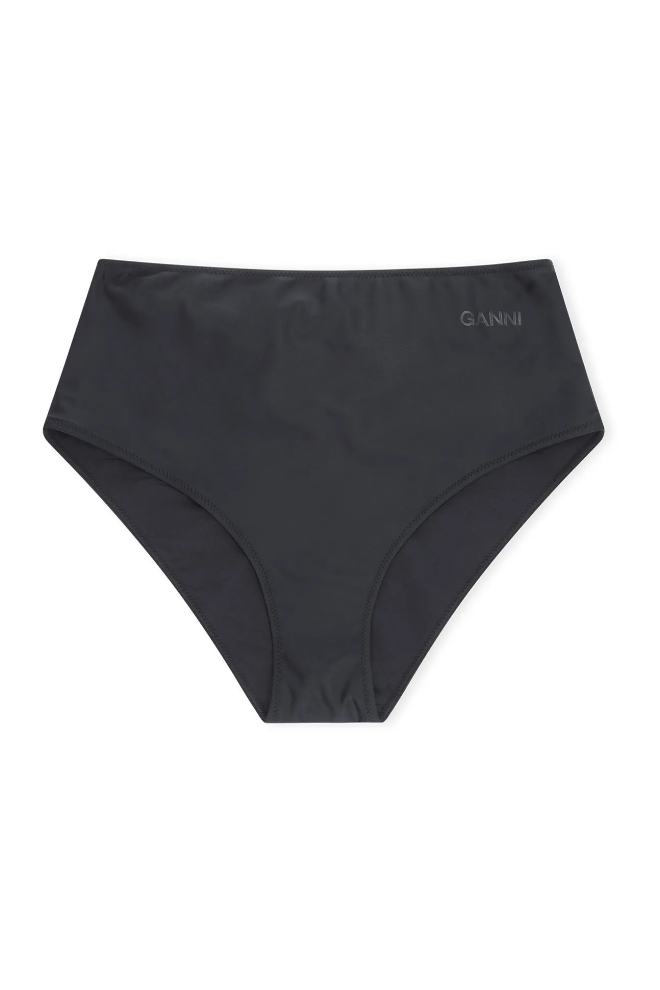 Sale GANNI High-Rise-Bikiniunterteil Black