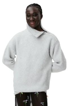 New GANNI Hochgeschlossener Pullover Mit Reisverschluss High Rise