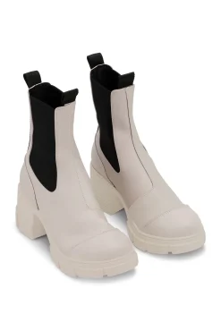 Fashion GANNI Hohe City-Stiefel Aus Rubber Oyster Gray