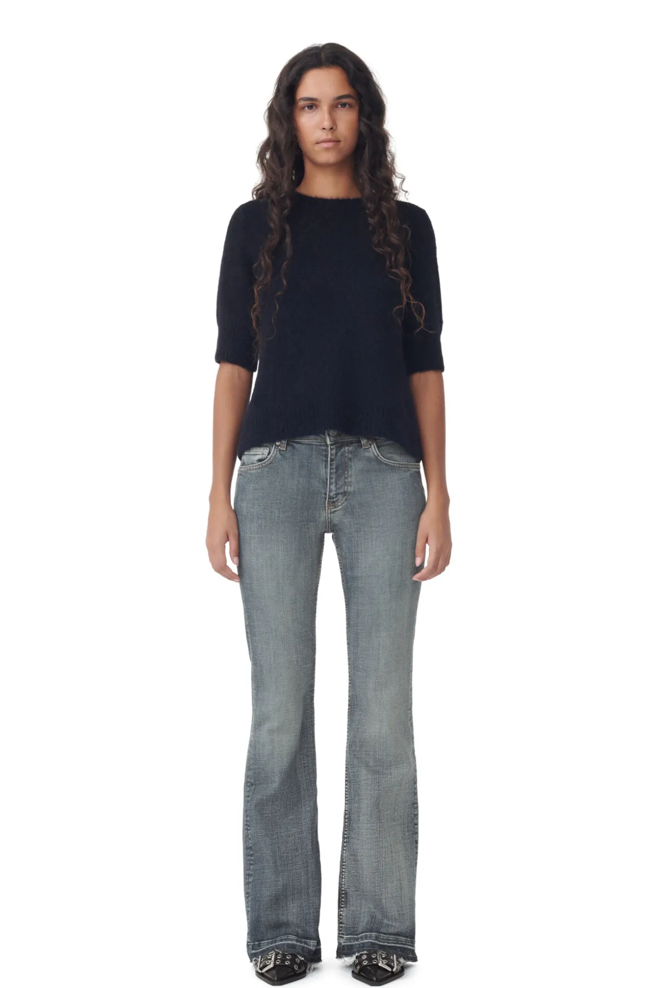 Flash Sale GANNI Iry-Jeans Mit Gefarbten Saumen Tint Wash