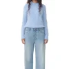 New GANNI Izey-Jeans Light Blue Vintage
