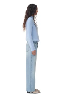 New GANNI Izey-Jeans Light Blue Vintage