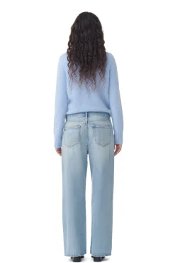 New GANNI Izey-Jeans Light Blue Vintage
