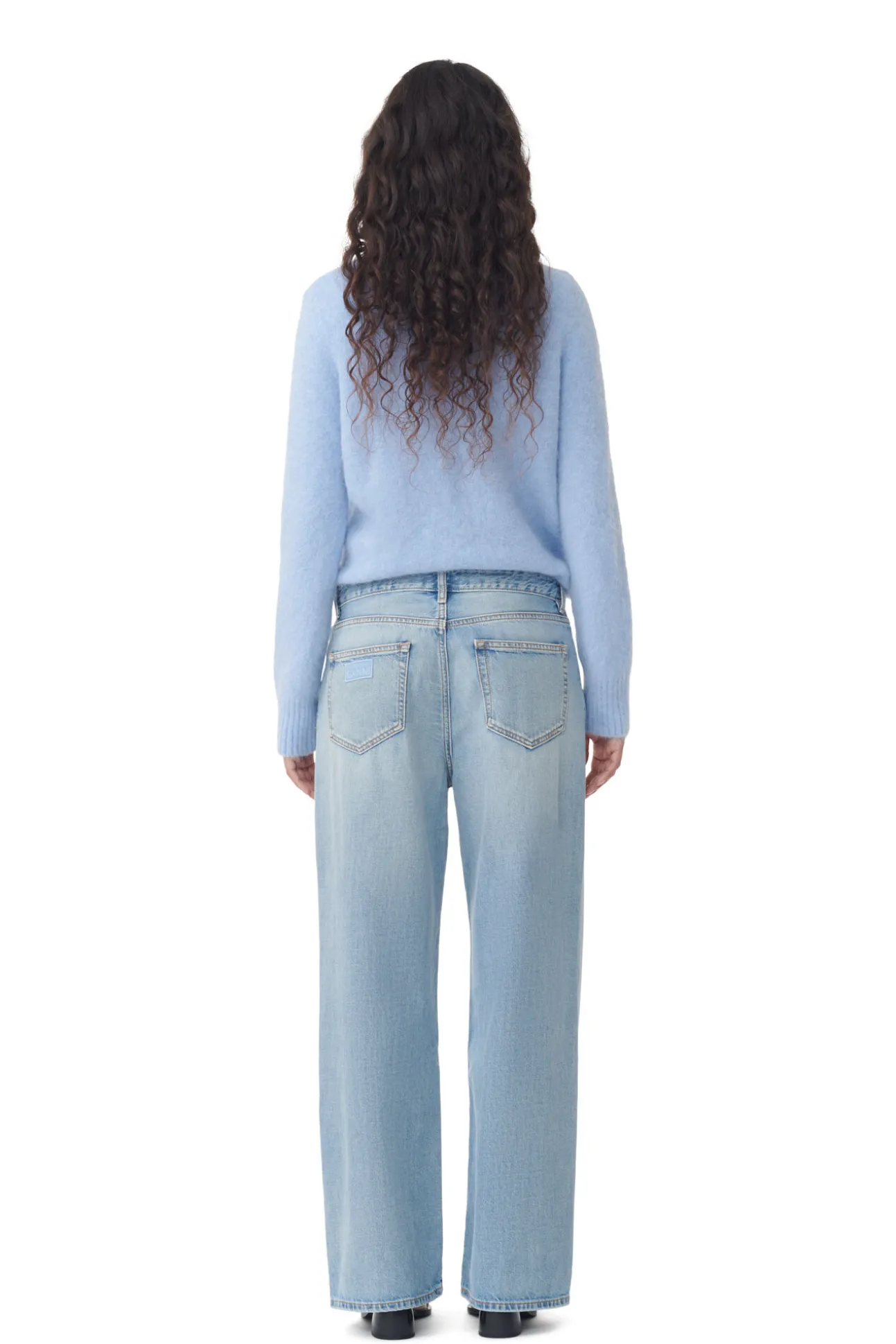 New GANNI Izey-Jeans Light Blue Vintage