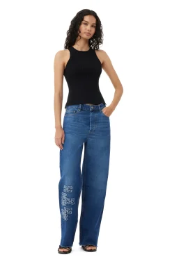 Best GANNI „Izey“-Re-Cut-Jeans Mid Blue Stone