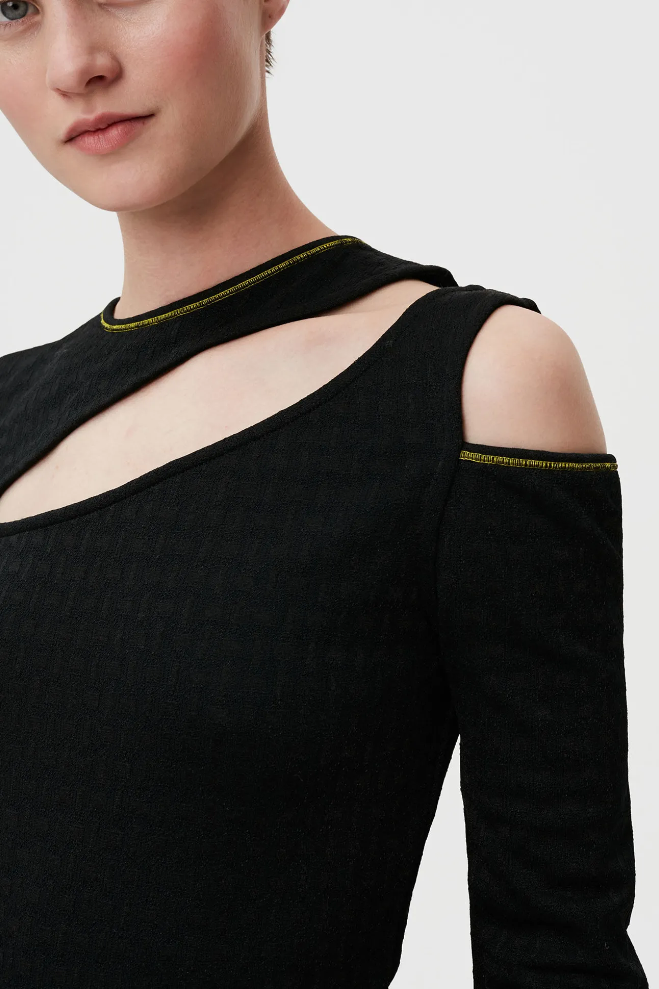 Hot GANNI Jacquard Jersey Blouse Black