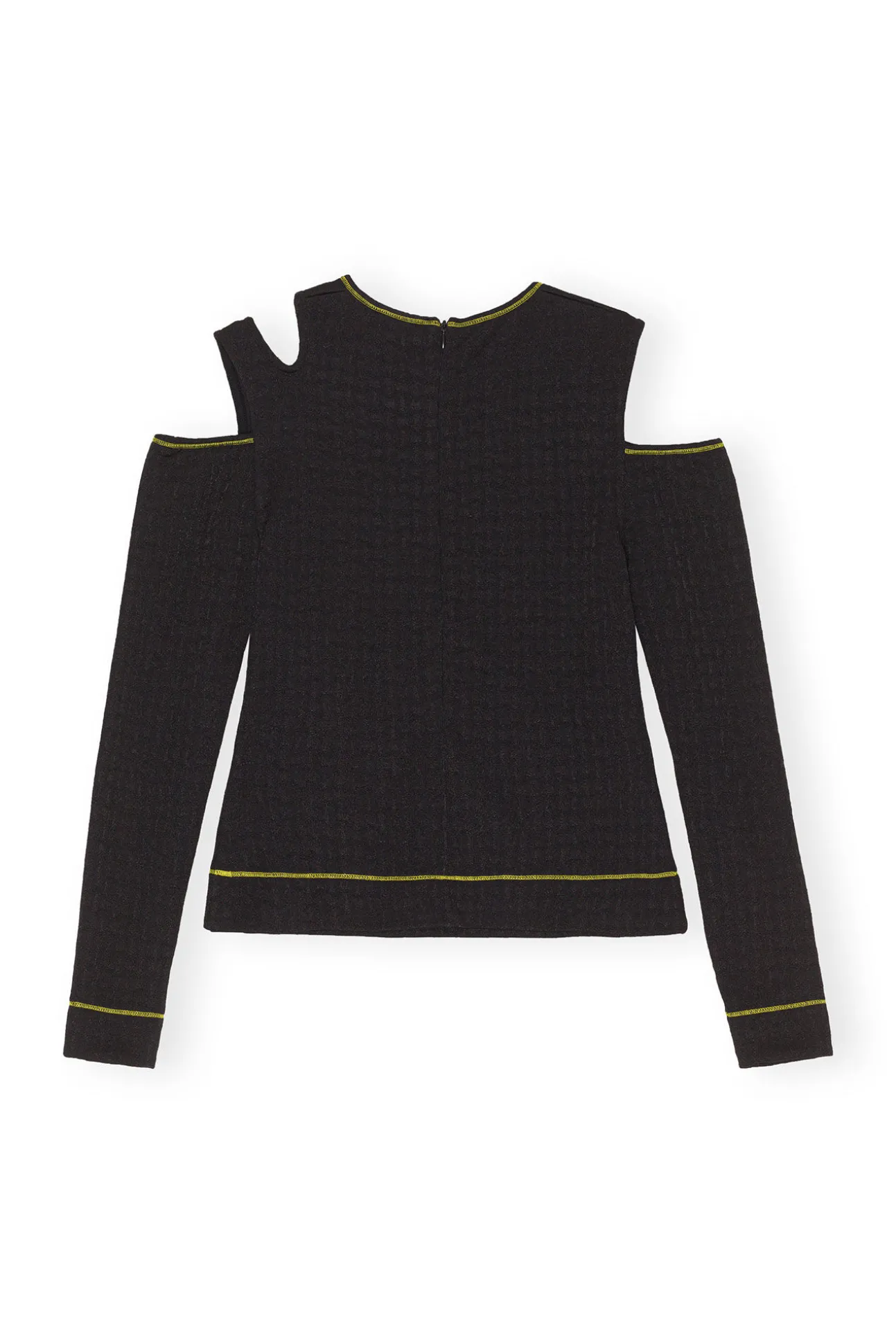 Hot GANNI Jacquard Jersey Blouse Black
