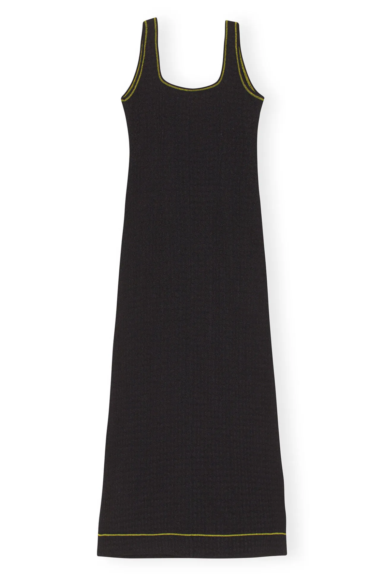 New GANNI Jacquard Jersey Long Dress Black