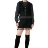 Fashion GANNI Jacquard-Organza-Minirock Mit Perlenfransen Black