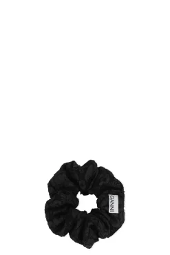 Hot GANNI Jacquard-Scrunchie Aus Stretchmaterial Black