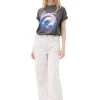 Outlet GANNI Joezy-Jeans Mit Blumenprint Pink Tulle
