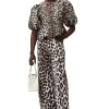 Cheap GANNI Jozey-Leopardenjeans Big Leopard Almond Milk