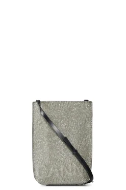Store GANNI Kleine Banner-Umhangetasche Gold