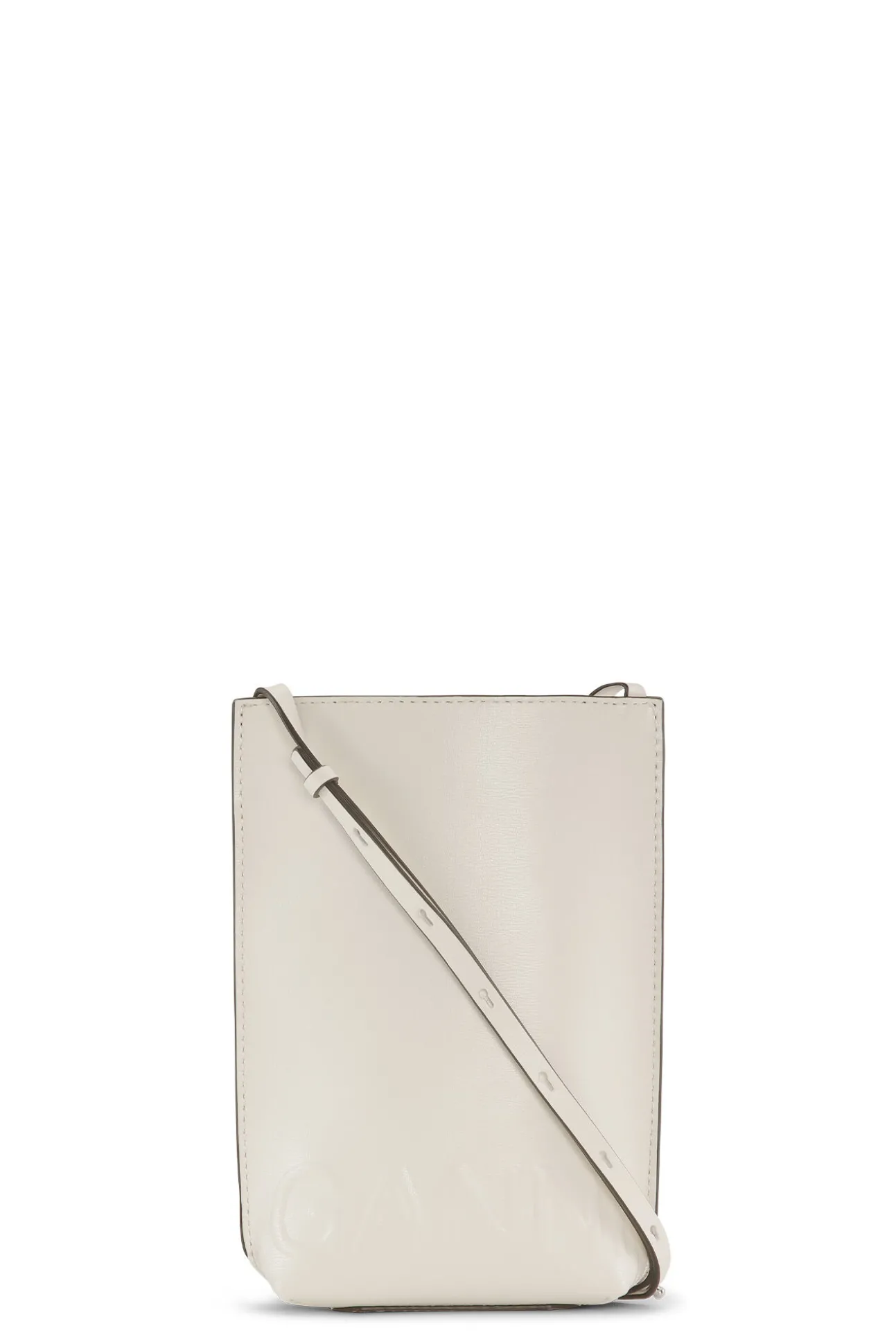 Outlet GANNI Kleine Banner-Umhangetasche Egret