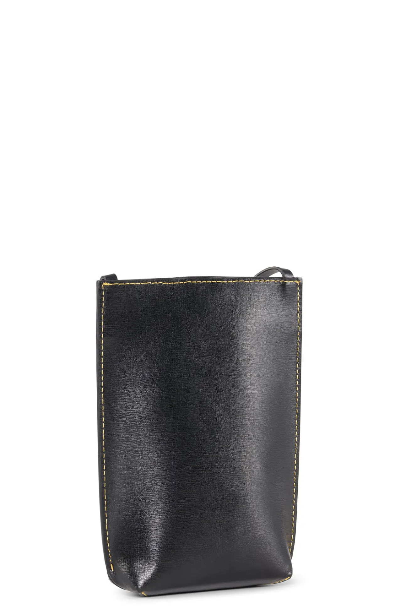 Shop GANNI Kleine Banner-Umhangetasche Black