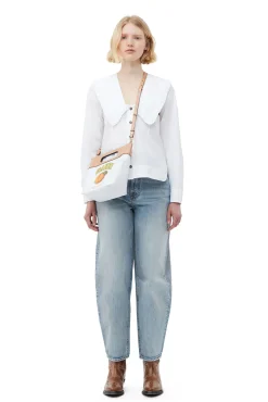 Flash Sale GANNI Kleine Canvas-Tragetasche „Peach“ Egret