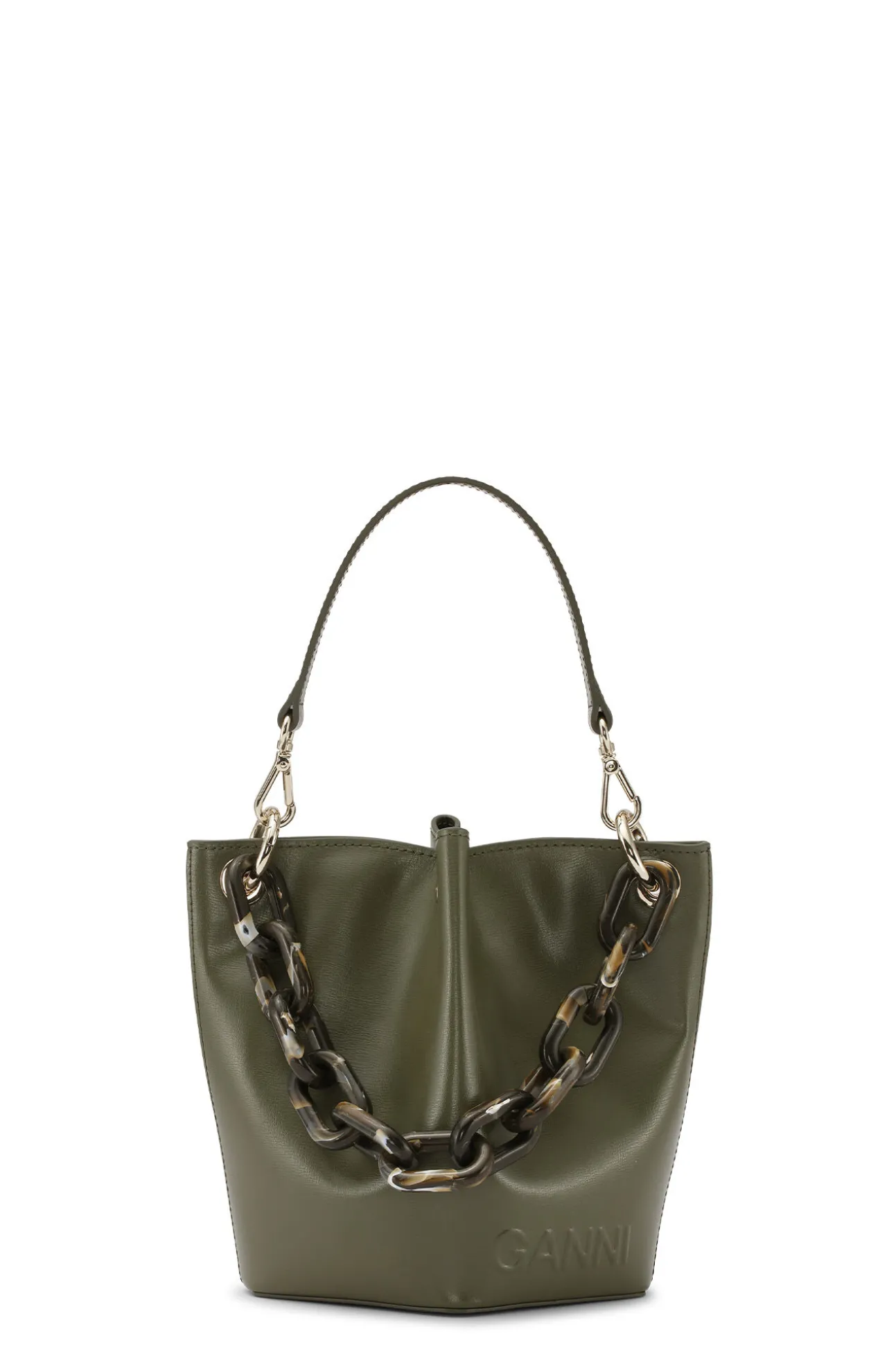 Sale GANNI Kleine Diamond-Bucket-Bag Kalamata