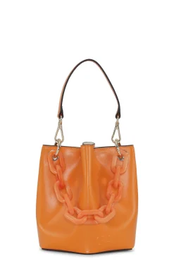 Clearance GANNI Kleine Diamond-Bucket-Bag Vibrant Orange