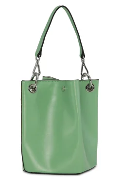 Hot GANNI Kleine Diamond-Bucket-Bag Peapod