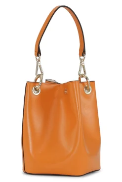 Clearance GANNI Kleine Diamond-Bucket-Bag Vibrant Orange