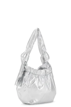 Cheap GANNI Kleine Silberne Hobo-Tasche Fur Besondere Anlasse Silver