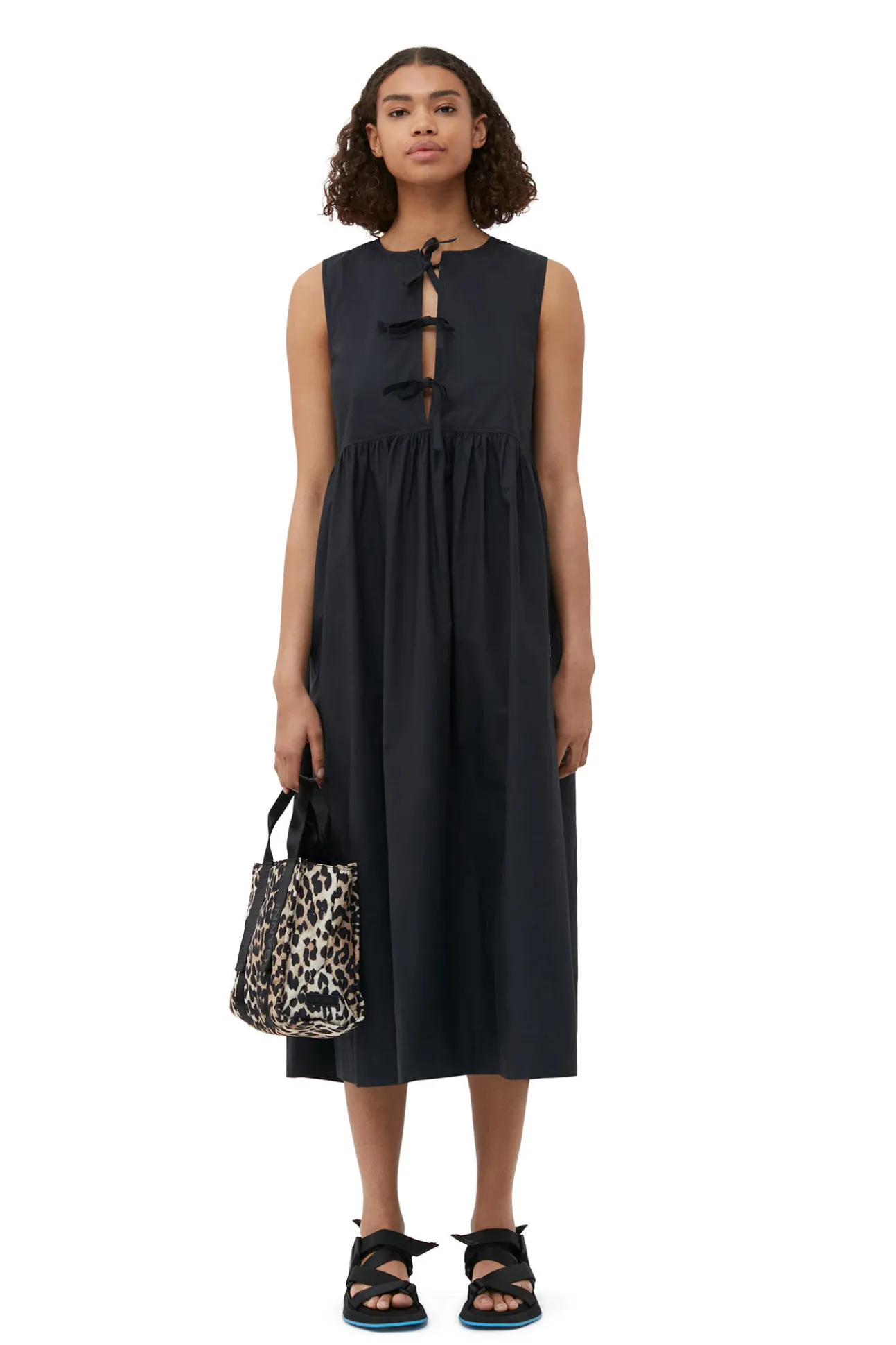 Fashion GANNI Kleineen-Tragetasche Aus Tech-Gewebe Leopard