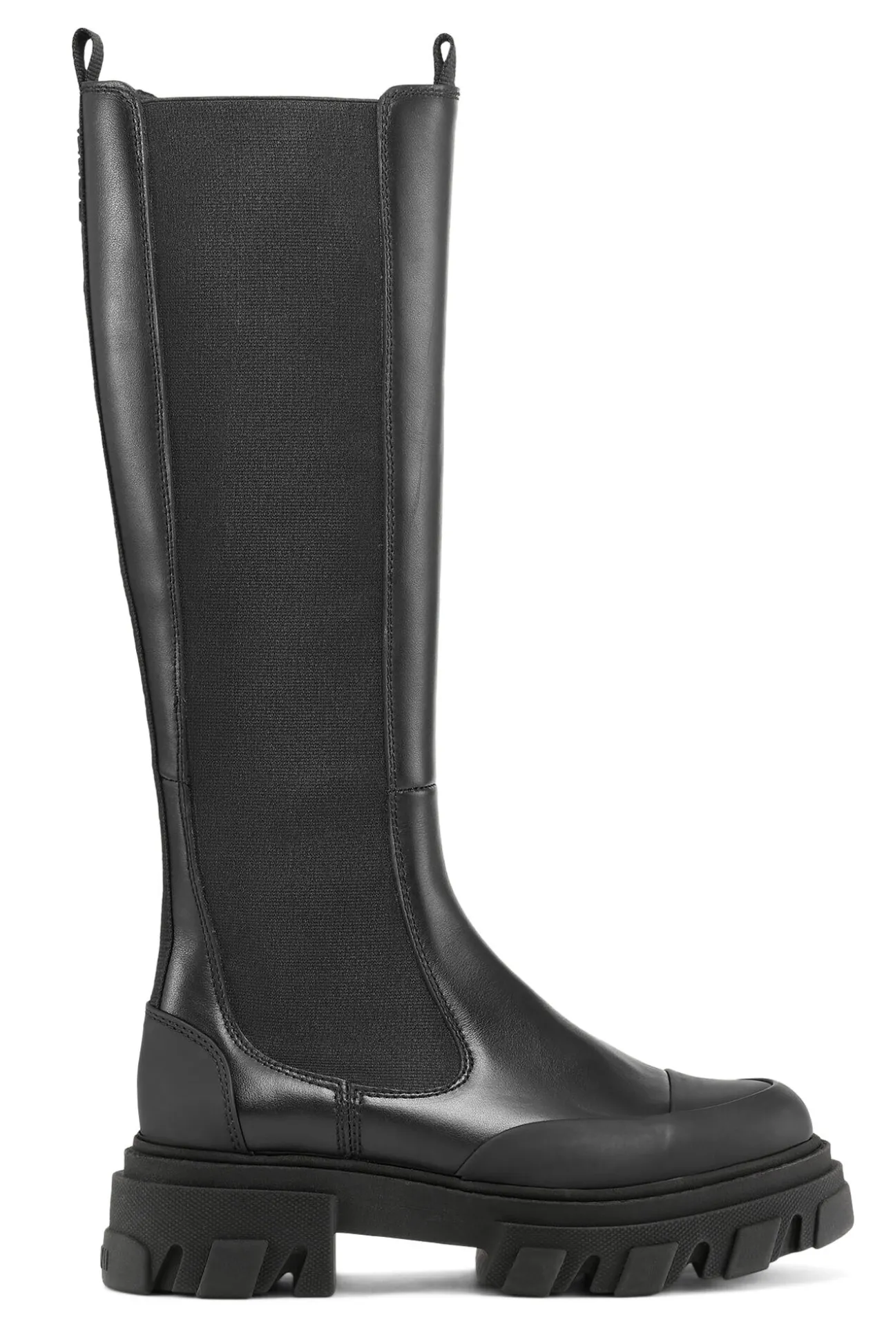 Outlet GANNI Kniehohe Chelsea Boots Black