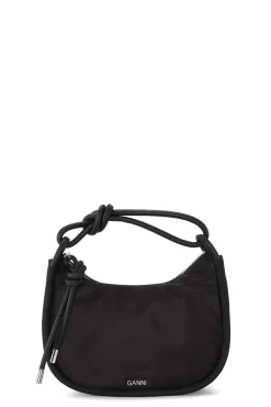 Cheap GANNI Knot-Baguette-Tasche Black