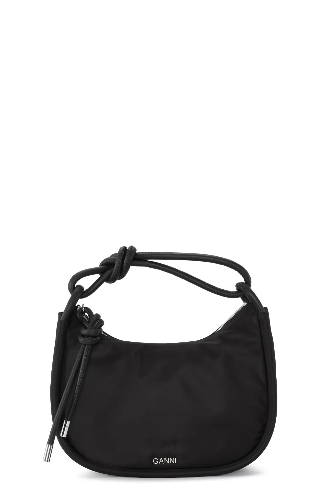 Cheap GANNI Knot-Baguette-Tasche Black