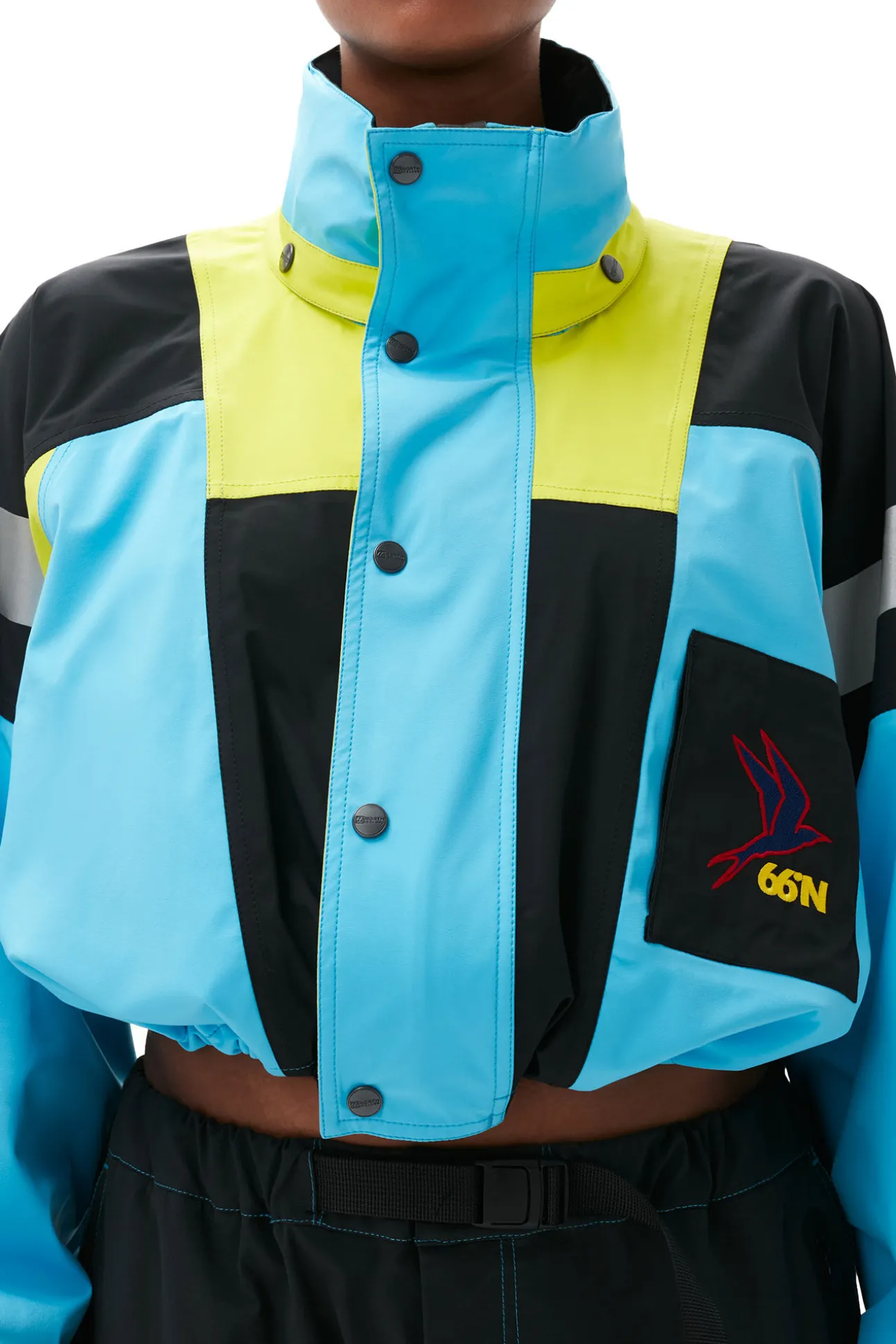 Fashion GANNI Kria Neoshell Cropped Jacke Lagoon