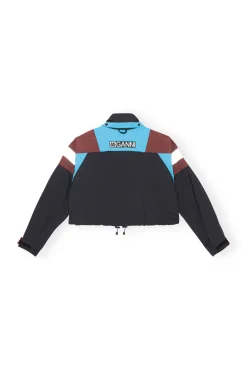 Online GANNI Kria Neoshell Cropped Jacke Black