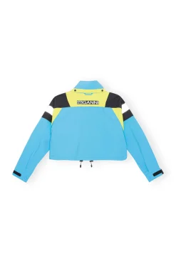 Fashion GANNI Kria Neoshell Cropped Jacke Lagoon