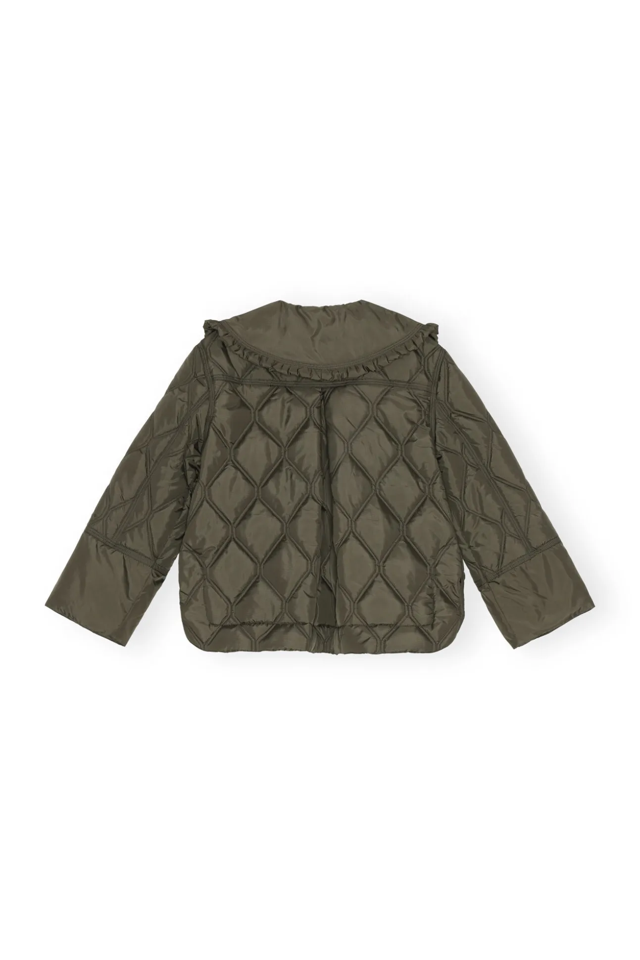 Discount GANNI Kurz Geschnittene Ripstop-Jacke Kalamata
