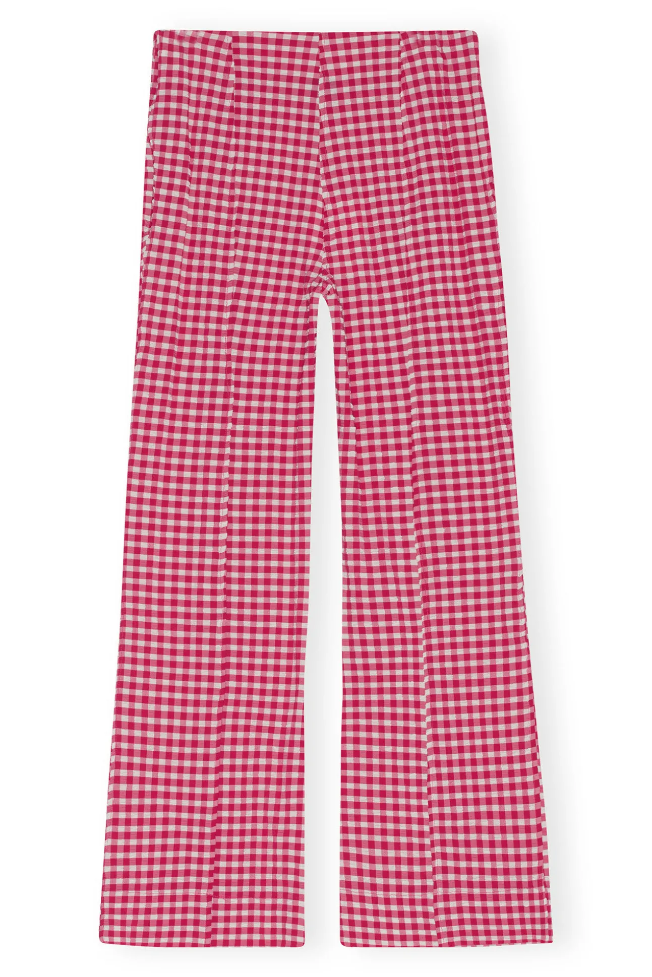 Discount GANNI Kurz Geschnittene Seersucker-Hose Mit Stretch Love Potion