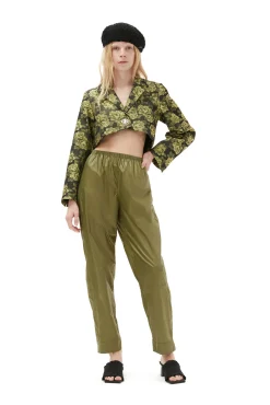 Best Sale GANNI Kurz Geschnittener Anzugblazer Mit Blumenjacquard Lemon Zest
