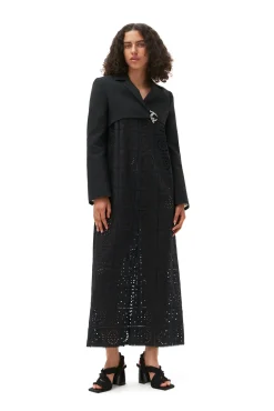 Best GANNI Kurz Geschnittener Blazer Aus Cotton-Anzugstoff Black