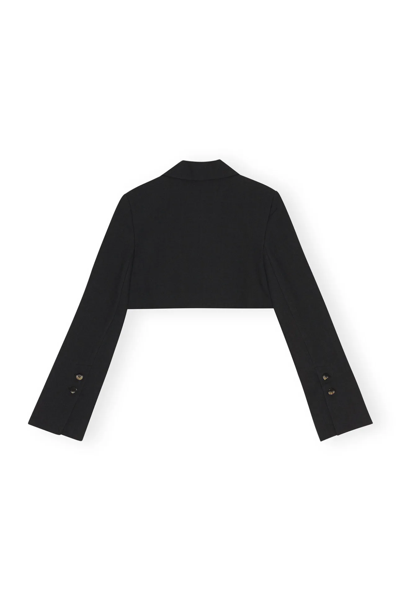 Best GANNI Kurz Geschnittener Blazer Aus Cotton-Anzugstoff Black