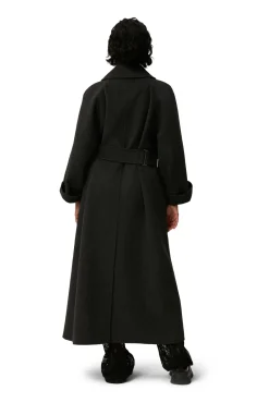 Cheap GANNI Langer WollMäntel Phantom