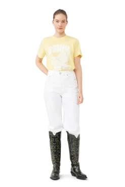 Cheap GANNI Lassiges Banana-T-Shirt Lemon Drop