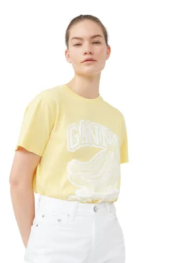 Cheap GANNI Lassiges Banana-T-Shirt Lemon Drop